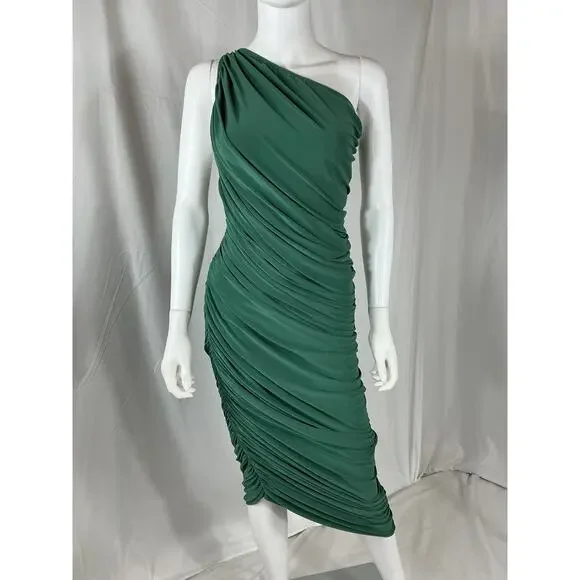 Norma Kamali | Dresses | Norma Kamali Diana Green Polyester Gown Size M |  Poshmark